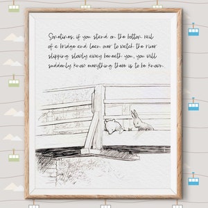 Classic Winnie The Pooh Nursery Decor, Pooh Printable Quote Piglet| Classic Children, Kids, Baby Nursery Prints
