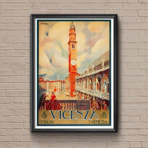 Vicenza, Venedig Poster, Venedig Poster, Venedig Poster, Venedig Poster, Venedig Wandkunst, Venedig Kunstdruck, Venedig Kunstdruck