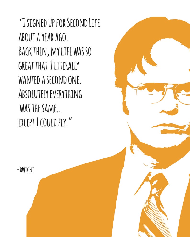 Gift for Mom Gift for Him Gift for Dad Holiday Gift Grad Gift Dwight Schrute Life Quote Art Print for Home Decor