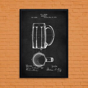 Beer Poster, Beer Brewer Gift, Craft Beer Gift for Men, Beer Lover Gift, Beer Mug Print Poster, Mens Beer Gift for Him, Beer Wall Decor