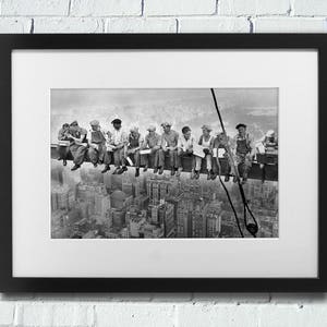 Lunch Atop a Skyscraper 1932, Iconic Image, Inspirational Photo, Motivational Picture, Home Decor, Gallery Wall, MATTED, 16x20