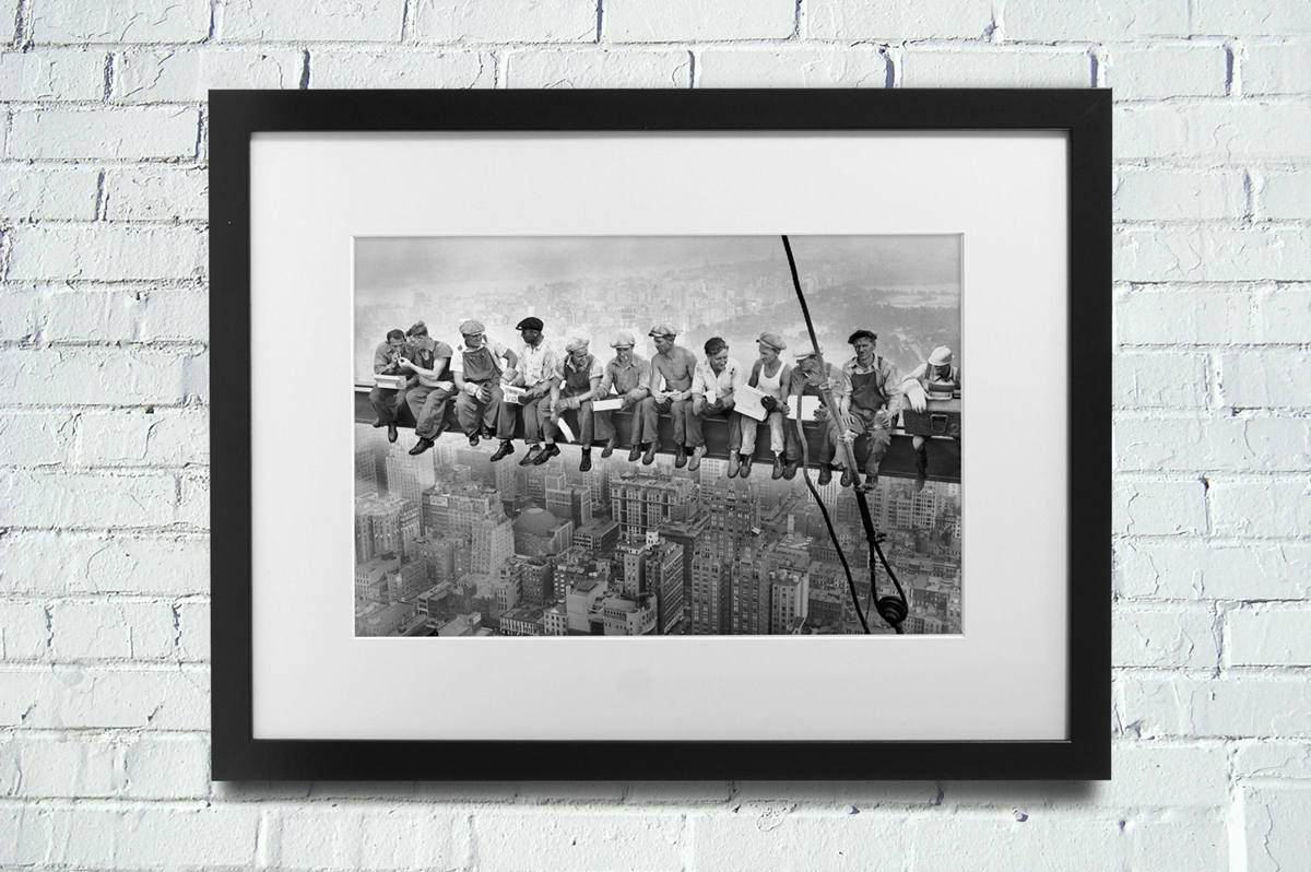 Lunch Atop a Skyscraper Photo Print, Iconic 1932 Image, Matted