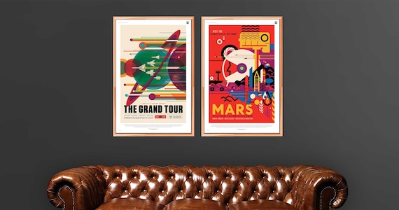 The Grand Tour - A Voyage of a Lifetime - NASA Space Tourism Travel Poster The Grand Tour - A Voyage of a Lifetime - NASA Space Tourism Travel Poster
