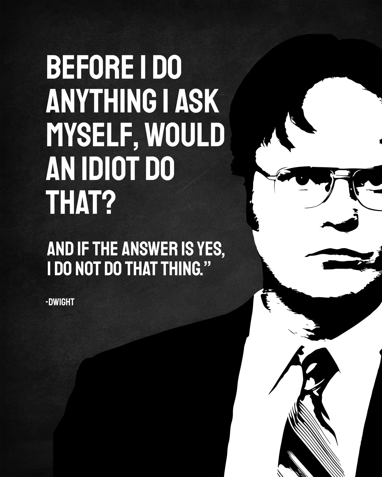 The Office TV Show Dwight Schrute Idiot Quote | Etsy