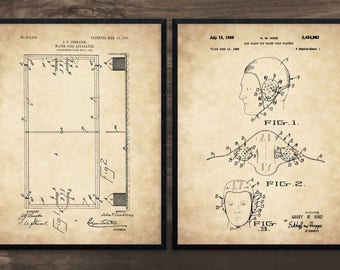 Water Polo Gift, Set of 2, water polo, water sports, patentprints, blueprint, polo, water polo team, swimming art, swimming print, swimmer