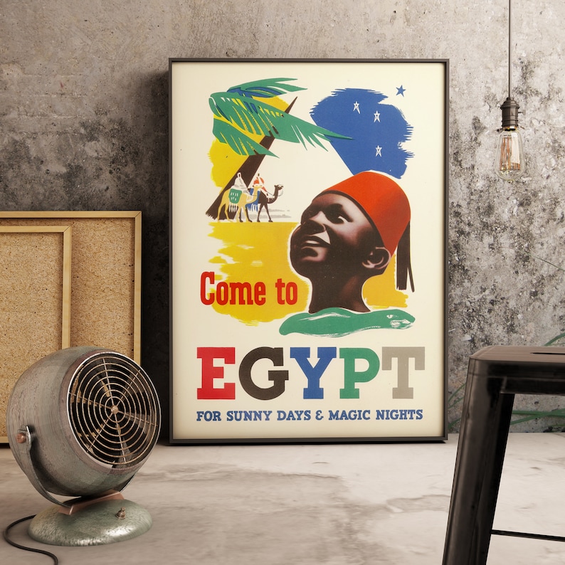 Egypt Travel Poster Egypt Poster Egypt Print Egypt Art Etsy