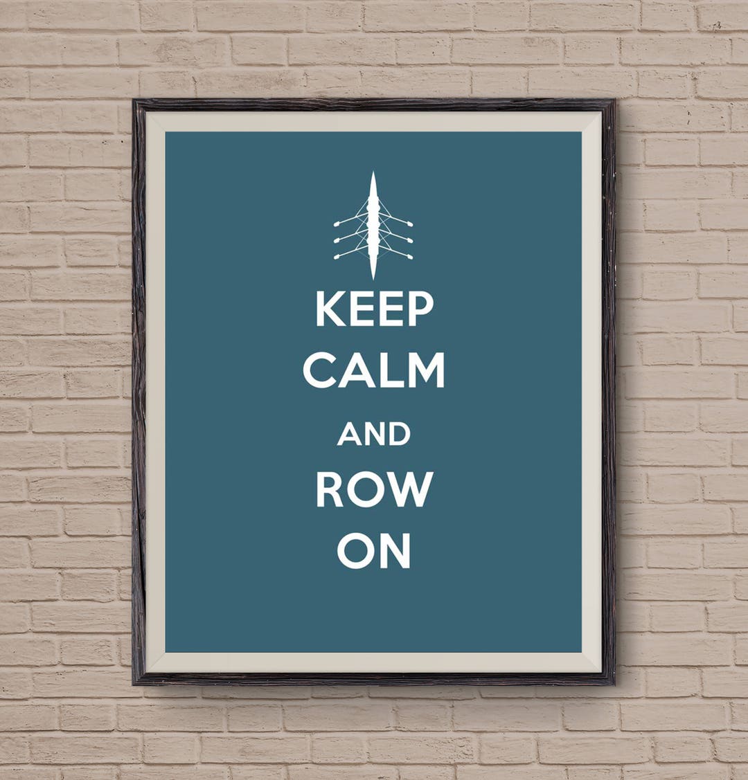 Keep Calm and Row on Art Print, Rowing Poster - Etsy