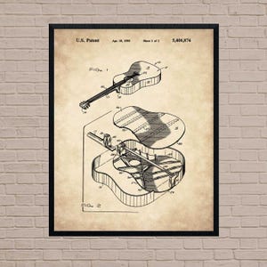 Guitar Decor Art For Guitar Player Gift Archival Gallery Print