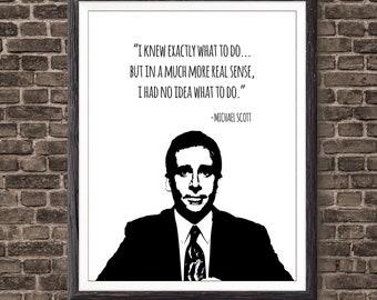 Michael Scott Quote Wall Art, Michael Scott Art, The Office Michael Scott Quotes, The Office Show, The Office Art Print, The Office Quotes