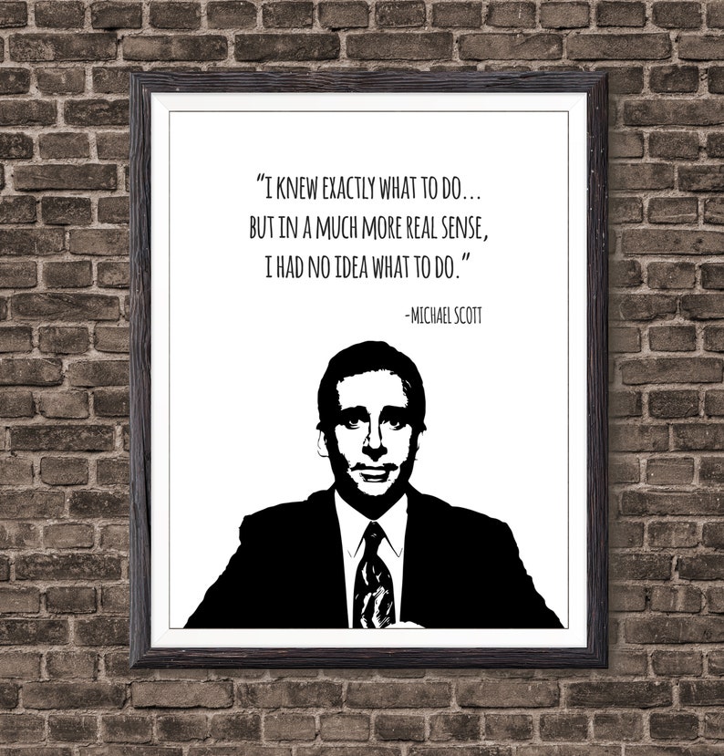 Michael Scott Quote Wall Art Michael Scott Art the Office Etsy Hong Kong