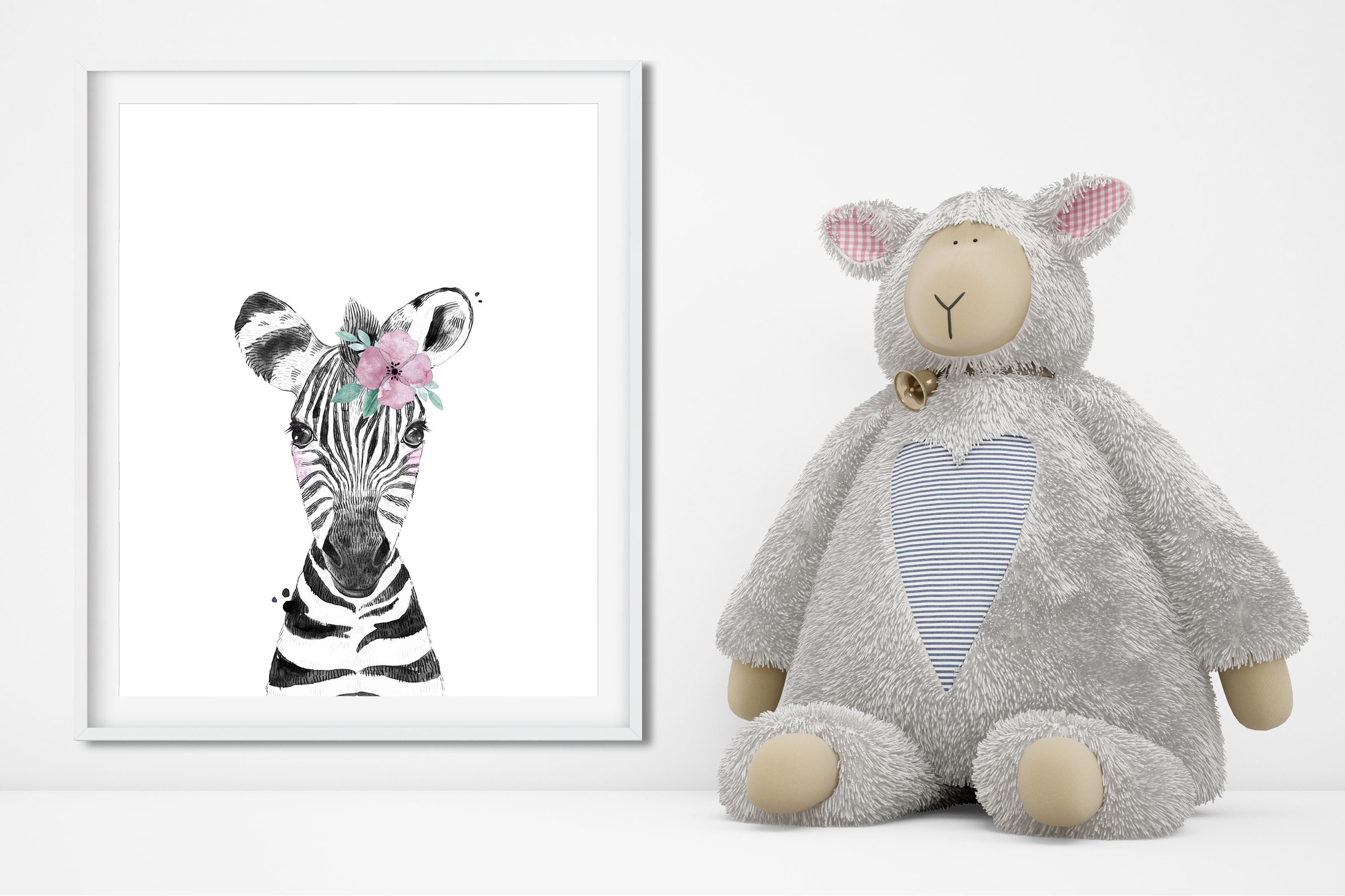 Nursery Wall Art Decor Baby Zebra Nursery Animal Prints Etsy
