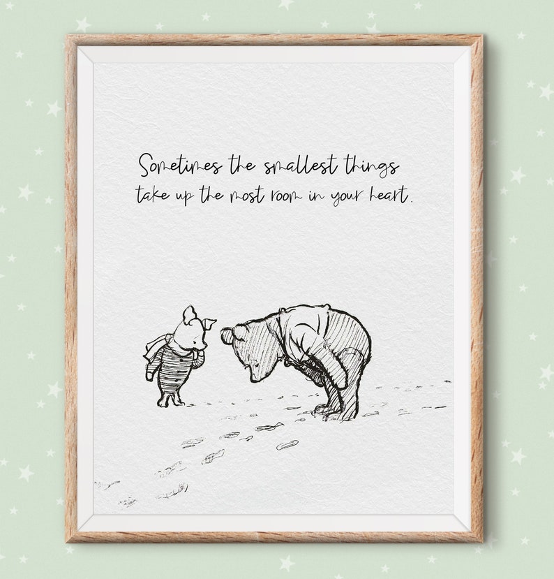 Classic Winnie The Pooh Nursery Prints Pooh Printable Quote | Etsy