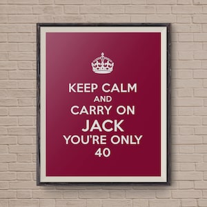 Personalized Birthday Gift, Keep Calm and Carry On, customized gift, unique gift, gift for her, gift for him, birthday