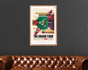 The Grand Tour NASA Space Travel - A Voyage of a Lifetime - NASA Space Tourism Travel Poster - Unframed Giclée Print (24" x 36")