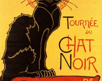 Le Chat Noir Poster, Théophile Steinlen Black Cat Print - Etsy