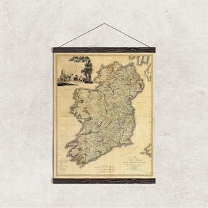 Ireland Wall Decor Vintage Canvas Wall Art