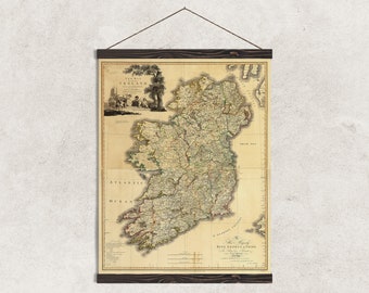 Ireland Wall Decor Vintage Canvas Wall Art