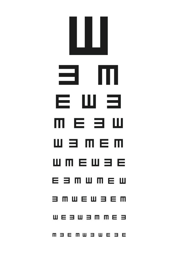 Eye Test Chart Print