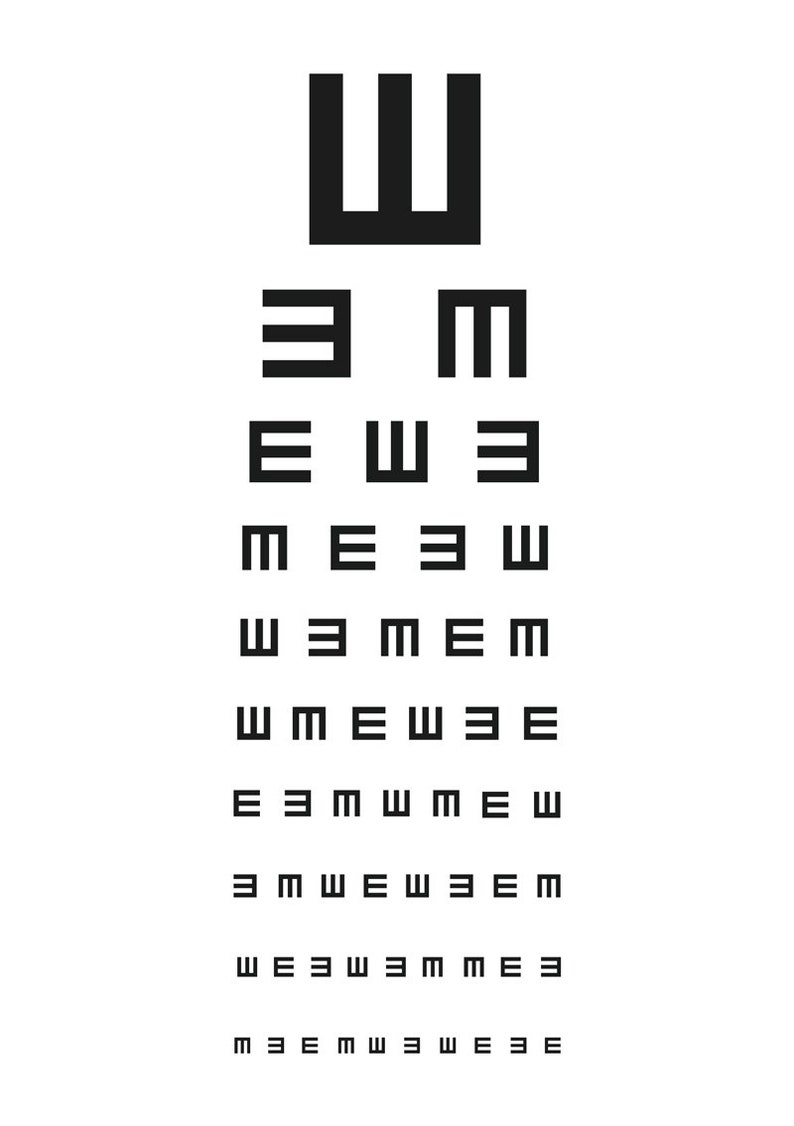 eye chart eye test eye chart print eye test poster etsy