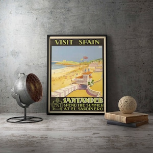 Spain Travel Poster - Spain Poster - Vintage Poster - Spain Print - Spain Wall Art - Travel Print - Spain Travel Print - Retro Travel Poster