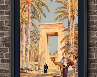 Ägypten Reise Poster - Ägypten Poster - Home Decor Ägypten Print - Ägypten Kunst - Ägyptisches Poster - Reiseposter - Ägypten Reise - Reise dekor