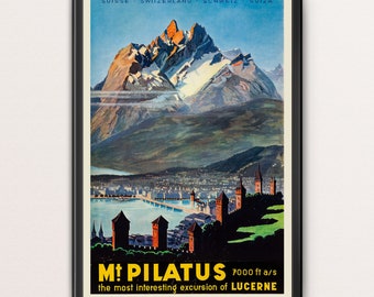 Swiss Travel Gift Switzerland Travel Poster - Switzerland Print, Swiss Poster - Europe Travel Art - Switzerland Poster