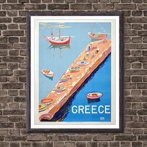 Greece Vintage Travel Poster - Greece Poster - Greece Art - Athens Poster - Greece Print - Greek Poster - Greek Travel Poster - Greece