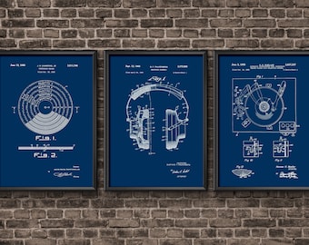 Musikzimmer Wandkunst Geschenk für Ihn Musikliebhaber Geschenk Wandkunst, Musik Poster 3er Set, Geschenk für sie, MusikKunst, Musik Deko