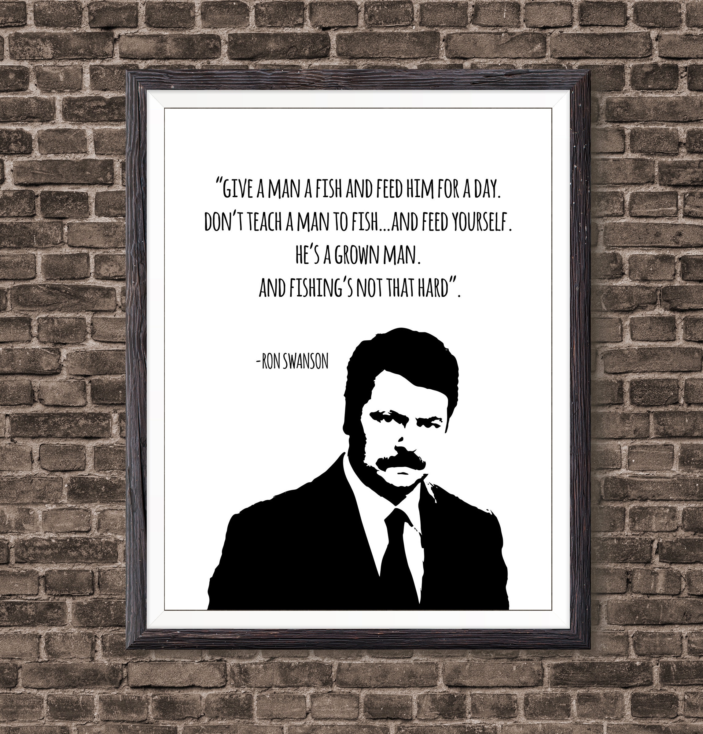 Ron Swanson Poster Parks and Recreation Quote Print TV Quote - Etsy