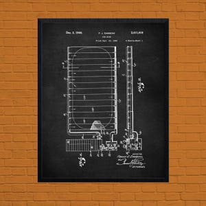 Hockey Gift, ice hockey rink, patent print, hockey decor, ice hockey rink patent print, hockey art, ice hockey, hockey, unique gift