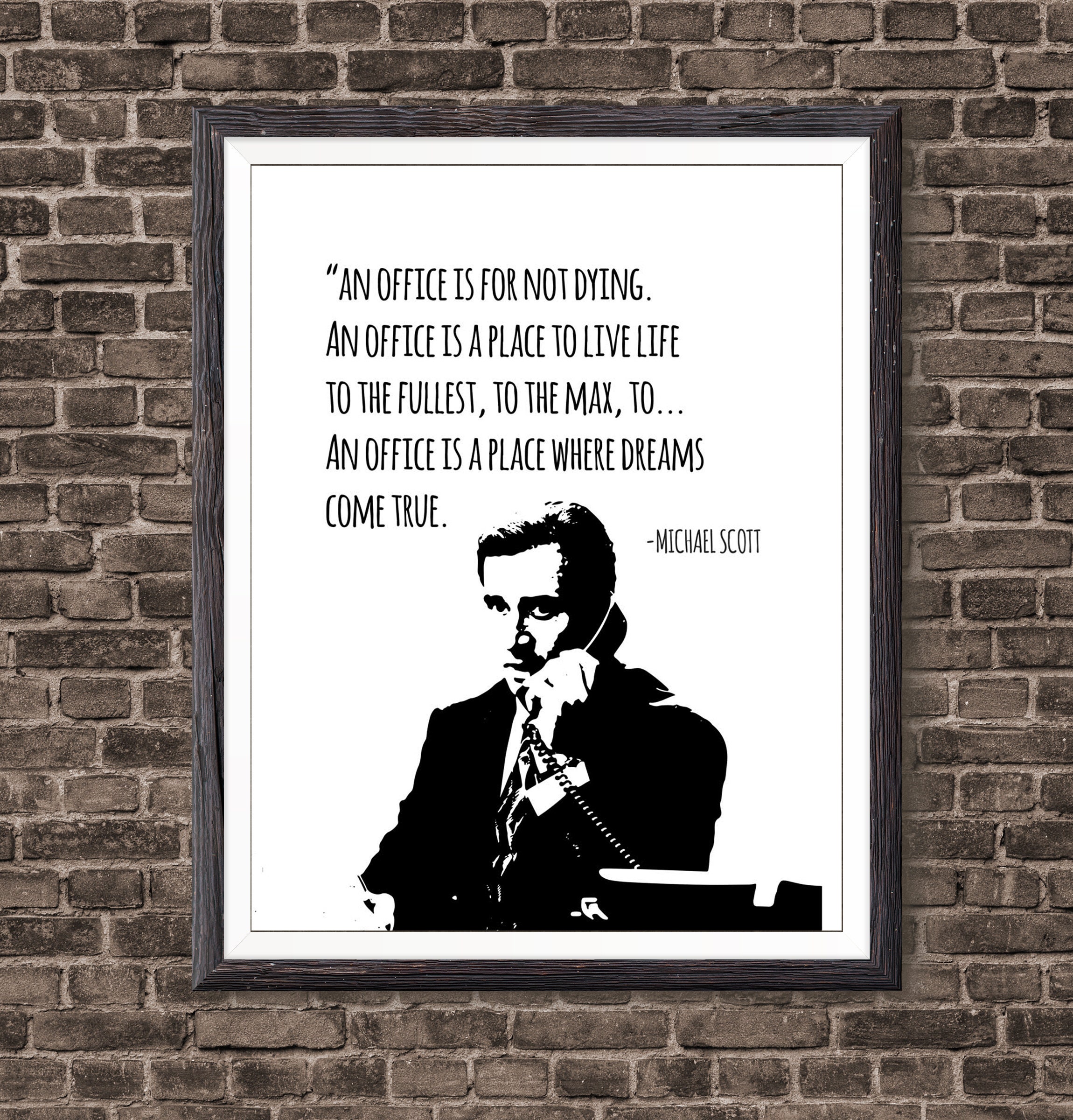 Michael Scott Quote The Office TV Show Print The Office TV Etsy