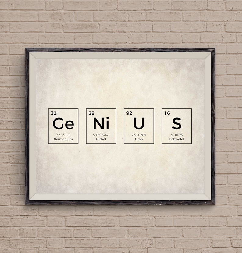 Genius Wall Art Nursery Genius Wall Art Periodic Table Chemistry Art Poster Scientific Home Decor Home Decor Dorm Room Decor