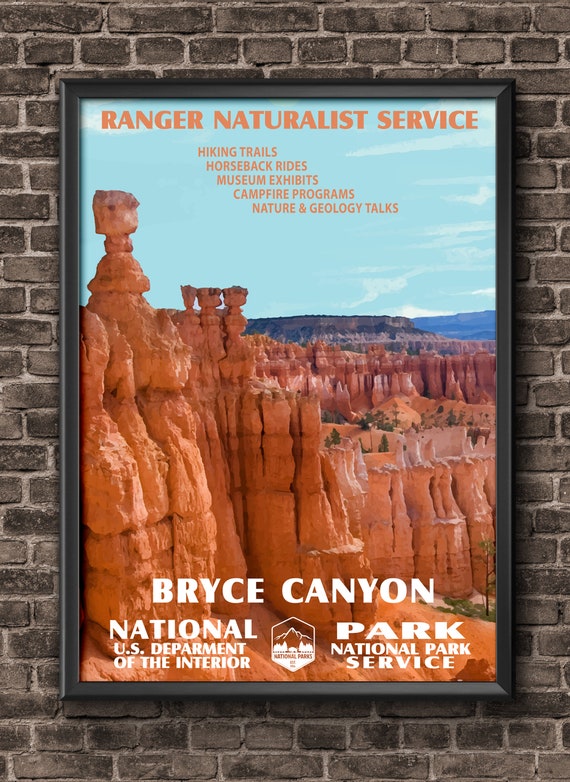 Bryce Canyon National Park WPA Poster, Utah Travel Art