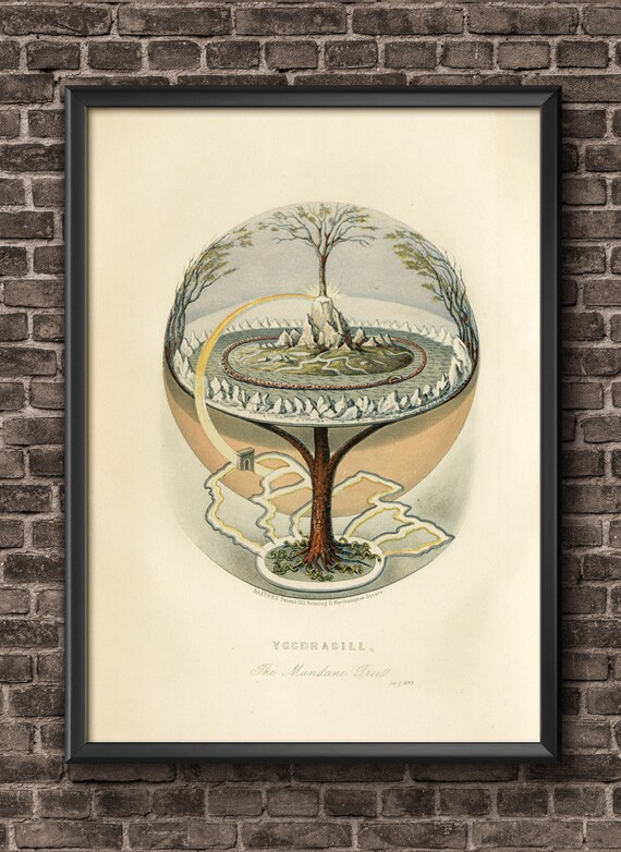 Pagan Art Yggdrasil Celtic Tree of Life Art Print