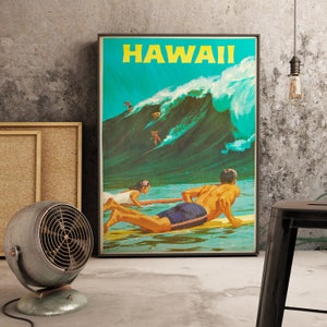 Hawaii Travel Poster - Travel Poster - Regalo de viaje - Decoración hawaiana - Wall Art Print - Travel - Vintage Hawaii - Vintage Hawaii Poster