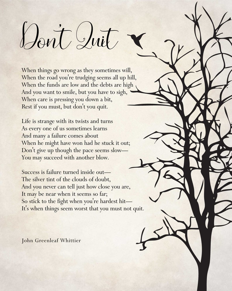 poem dont quit poem dont quit