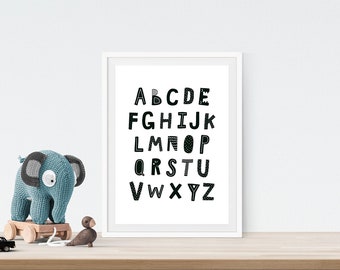 Alphabet affiche pépinière lettres Nursery décor