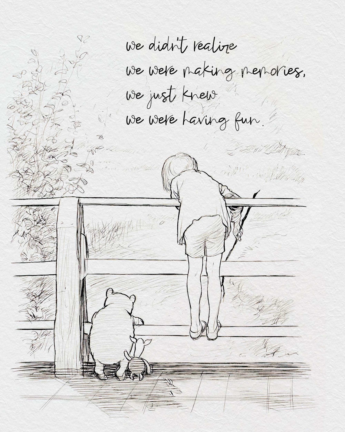 Classic Pooh Art Prints Set of 6. Classic Pooh Illustration. | Etsy