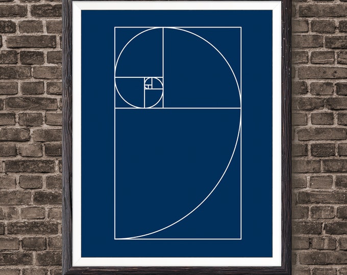 Fibonacci Sequence Watercolor Print, Golden Ratio Science Art - Etsy Canada