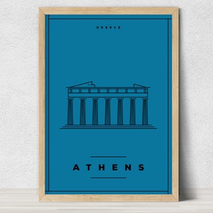 Athens Greece Travel Poster - Greece Poster - Greece Art - Athens Poster - Greece Print - Greek Poster - Greek Travel Poster - Greece Travel