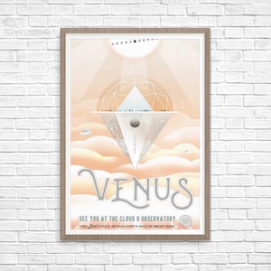 Space Poster, VENUS Space Travel, Nasa Space Poster, Space Travel, NASA Space Poster, Space Art, Nasa Art