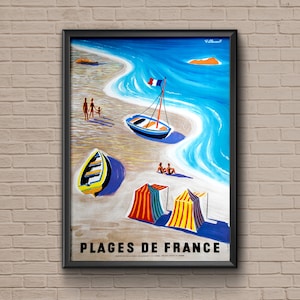 Póster de viaje de Francia, póster de viaje francés, impresión de viaje, arte de viaje, póster de Francia, póster de turismo, póster francés, arte de viaje de Francia