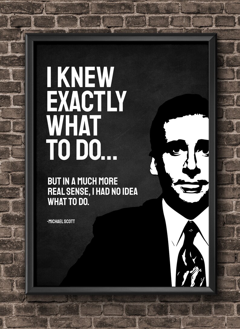 Michael Scott Quote Office Poster Wall Art Michael Scott Art | Etsy