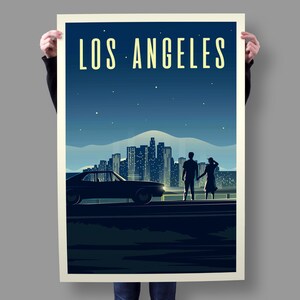 Los Angeles Travel Poster, Travel Print, Art Poster, California Print, Gift for, Best Friend Gift, Travel Gift