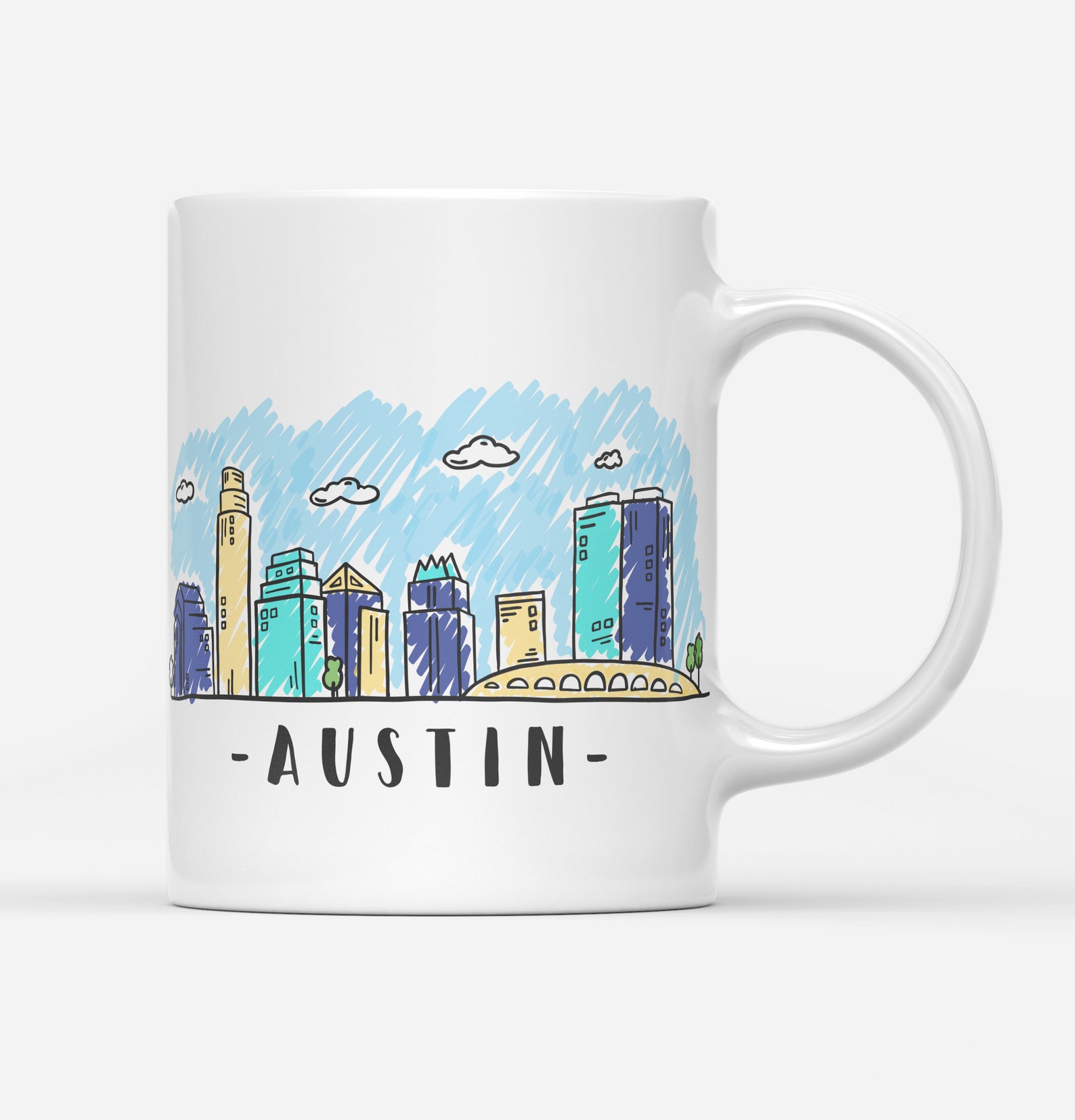Austin Texas Travel Gift Ceramic Coffee Mug unique coffee Etsy