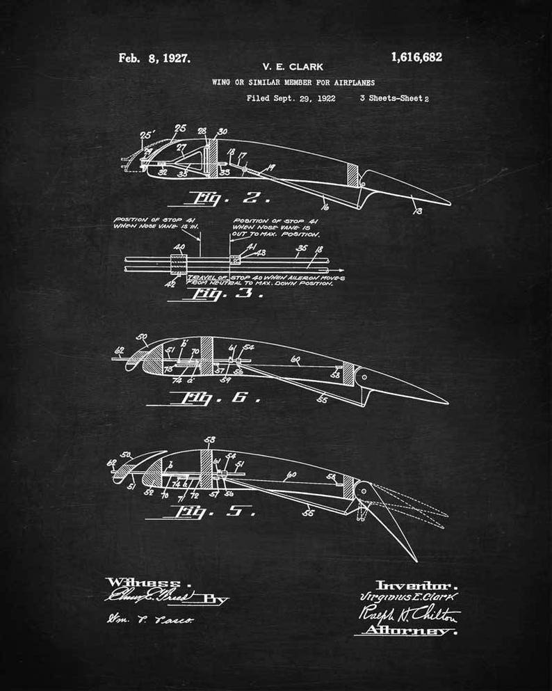 Vintage Aviation Patent Print Set, Airplane Blueprint Wall Art - Etsy