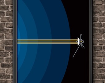 Voyager NASA Travel Poster -Space Poster, Boys Room, Home Decor, Unique Gift