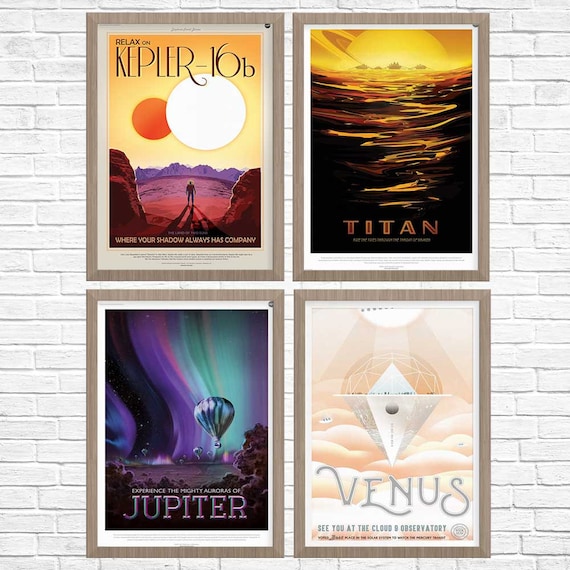 Space Posters Space Travel Exoplanet Nasa Poster Set Nasa Jpl Nasa Mars Mars Travel Set Of 4 Nasa Space Travel Poster Nasa Poster
