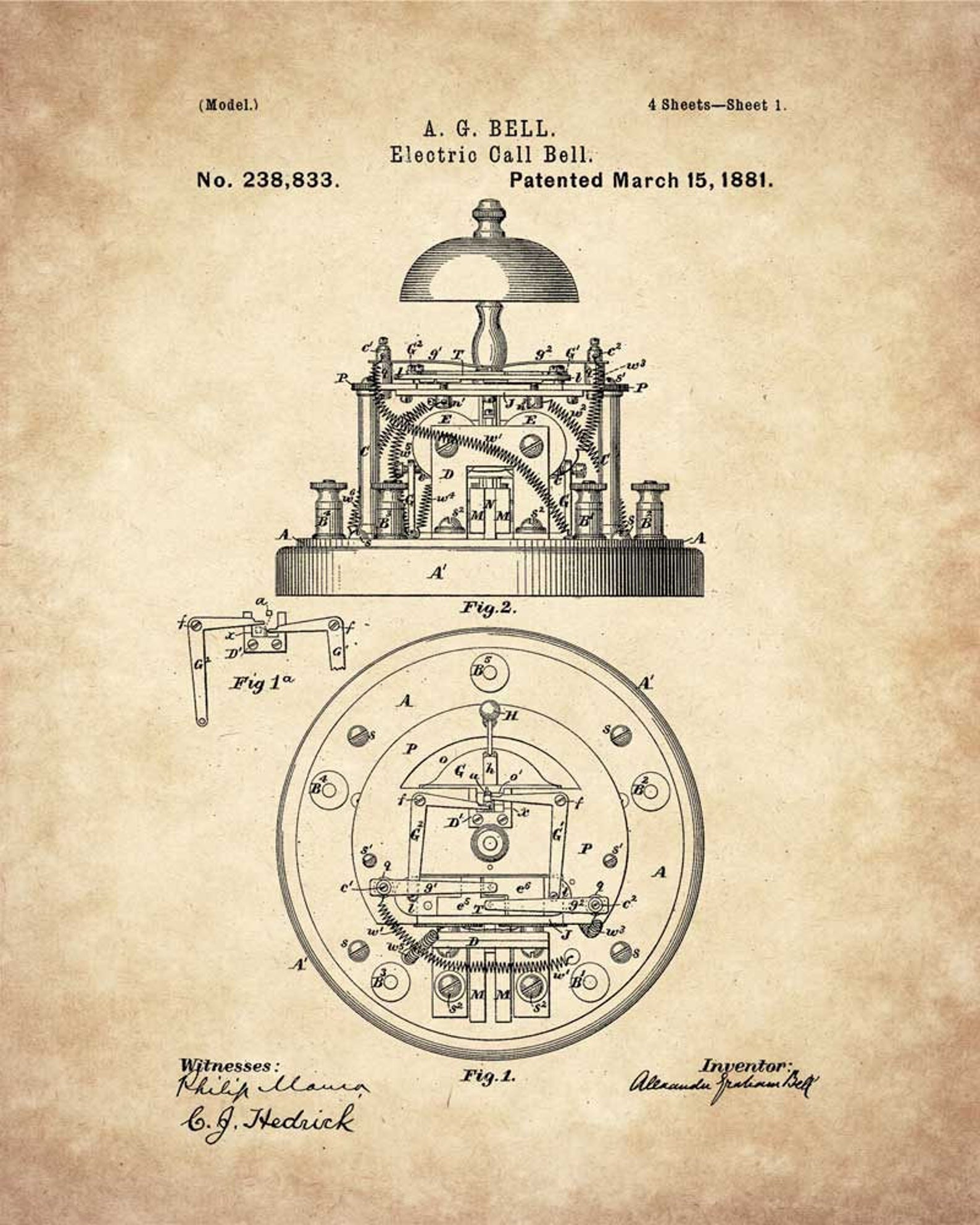 Alexander Graham Bell Electric Call Bell Office Decor Office Etsy