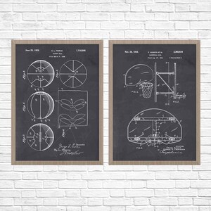 Basketball Patent Print Set, Basketball Wall Art, Basketball Patent Print, Basketball Poster, Basketball Art, NBA, Boys Room Art, Boys Room